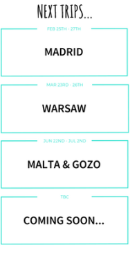 Find out where I'm travelling to next